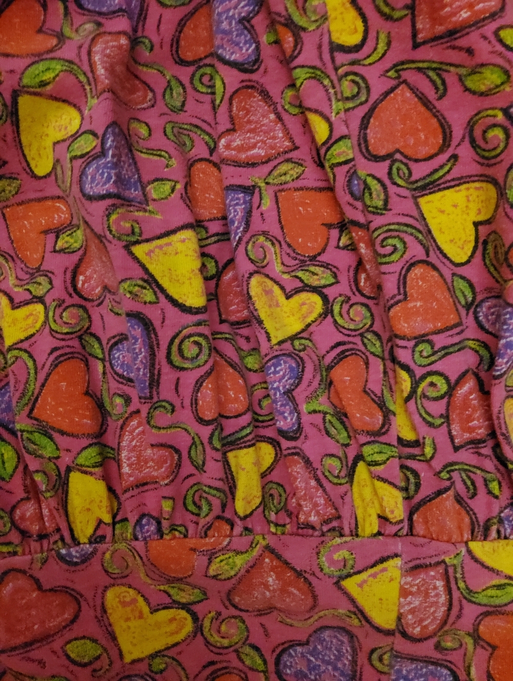 1980s Heart-Print Pink Pocket Romper - Picture 6 of 6